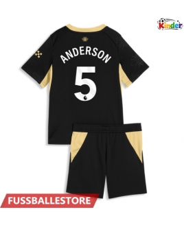 Günstige Manchester City Elliot Anderson #5 Auswärts Trikotsatzt Kinder 2026-27 Kurzarm (+ Kurze Hosen)